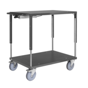 Table de travail chariot mobile 1000x700x845 mm réglage hauteur avec manivelle Table de travail chariot mobile 1000x700x845 mm réglage hauteur avec manivelle