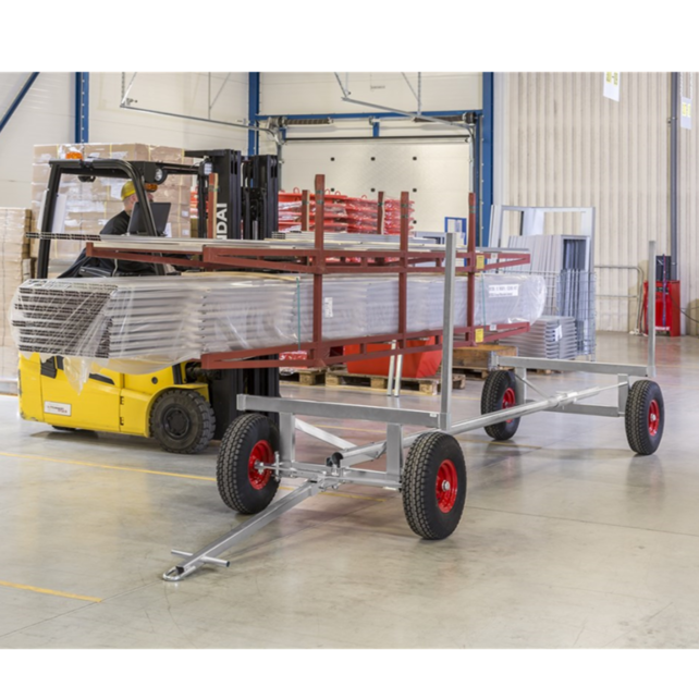 Chariot de manutention pour matériel long 4000x1270x640mm Remorque chariot élévateur
