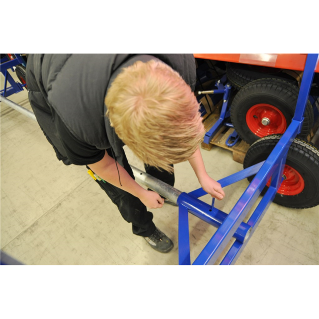 Materiaalwagen 4000x1270x640mm Heftruck aanhanger langmateriaal wagen