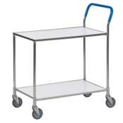 Table on wheels 850 x 435 x 950 mm with 2 shelves trolley 150Kg