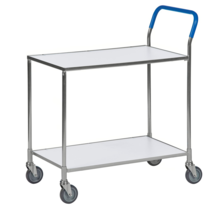 Table on wheels 850 x 435 x 950 mm with 2 shelves trolley 150Kg