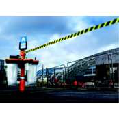 Skipper kunststof paal 1 meter hoogte met 2 reflector banden