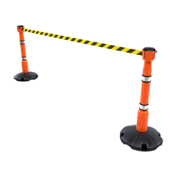 Skipper post and base system 1 meter height with 2 reflective strip