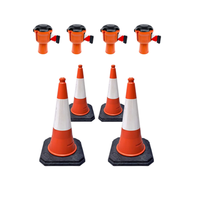 Cône de signalisation Ø 55cm H75cm Haute réflectivité résistant au vent