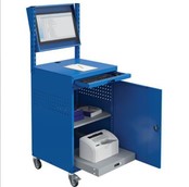 Computer cabinet Modulinfo steel IT post station mobile