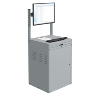 Computerkasten Modulinfo IT Schrank Stahl Computer poststation mobil