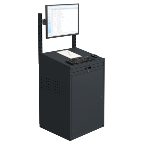 Computerkasten Modulinfo IT Schrank Stahl Computer poststation mobil