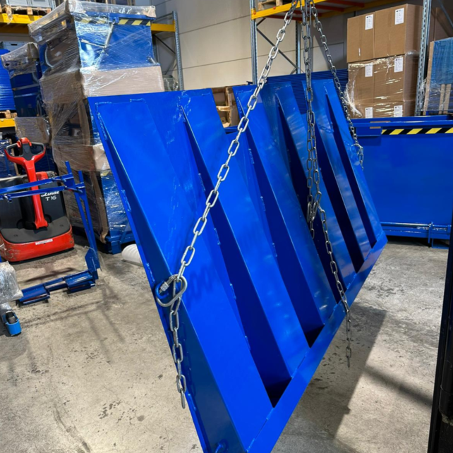 Stahl-Auffahrrampe für Seecontainer-Ladeplattform 210 x 123,5 x 16 cm, 5.000 kg Traglast