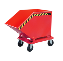 Chariot-benne basculant 600L léger KK-modèle avec 4 Roues en Caoutchouc