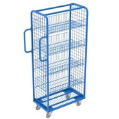 Etagenwagen Rollcontainer mit Griffen und Gitterböden – 700 x 400 x 1565 mm, 200 kg Traglast