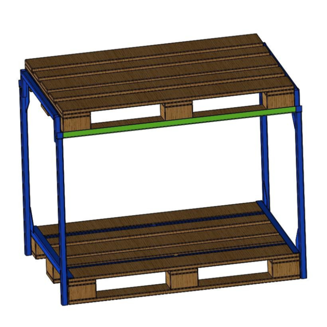 Palletstapelrek für Pallet demonteerbaar opzetframe Euro Pallet