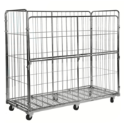 Maxi Stalen Rolcontainer 2000×800×1800 mm, 4 hekken, verzinkt, 400 kg