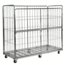 Kongamek Maxi Stalen Rolcontainer 2000×800×1800 mm, 4 hekken, verzinkt, 400 kg