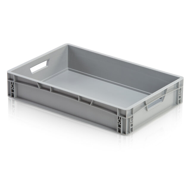 Plastic Kratten 60x40x12 cm Stapelbak Eurobox  Open handvat