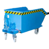 Swarf Tipper Container GU-E model with drain tap and sieve insert