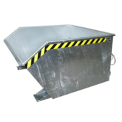 Swarf Tipper Container GU-E model with drain tap and sieve insert