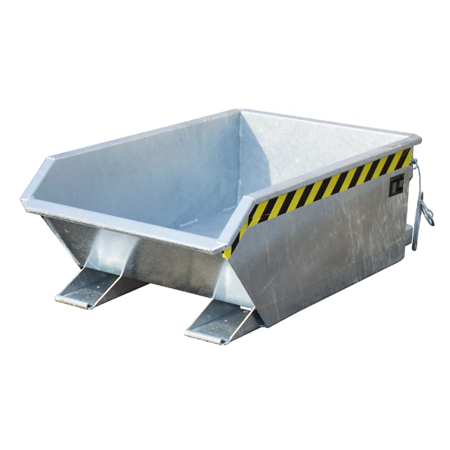 Mini Spaandercontainer Extreem laag Kiepbak SMGU model met aftapkraan en zeefinzet Mini Spaandercontainer Extreem laag Kiepbak SMGU model met aftapkraan en zeefinzet