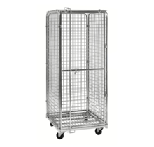 Diebstahlsicherer Rollcontainer – Sicherheitscontainer, verzinkt, 720 × 830 × 1840 mm