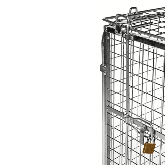 Diebstahlsicherer Rollcontainer Sicherheitscontainer – Verzinkt, 795 × 715 × 1505 mm