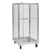 Diebstahlsicherer Rollcontainer Sicherheitscontainer – Verzinkt, 795 × 715 × 1505 mm