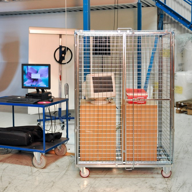 Anti Diefstal Rolcontainer Veiligheidscontainer Verzinkt L1200xB800xH1870 mm