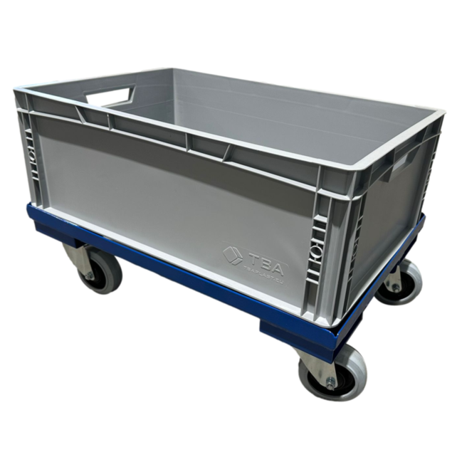 Plateau roulant en acier 60x40 cm Dolly pour bac de rangement  - Capacité 450Kg