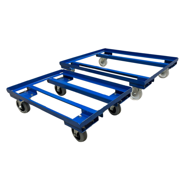 Plateau roulant en acier 80x60 cm pour bac de rangement  - Capacité 450Kg