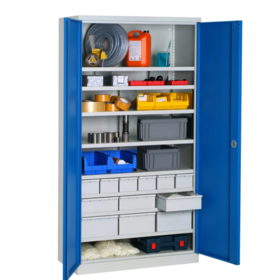 Workshop Cabinets,  W1000 x D500 x H1950mm. Tall Cabinets With Hinged Doors