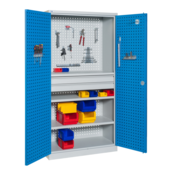 Perforated workshop cabinet for storage W1000xD500xH1950 mm