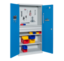 Perforated workshop cabinet for storage W1000xD500xH1950 mm