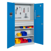 Perforated workshop cabinet for storage W1000xD500xH1950 mm