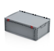 Eurobox Universal 60x40x28,5 cm with lid open handle Euro container KTL box Superdeal