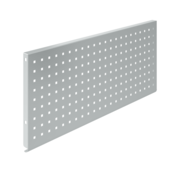 Perforated backboards mounted between uprights