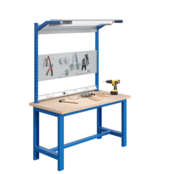 Perforated backboards mounted between uprights