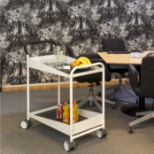 Servicewagen mit Soft-Grip, 2 Ablageflächen, 866 × 455 × 980 mm