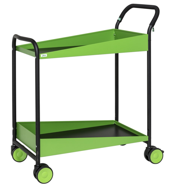 Servicewagen mit Soft-Grip, 2 Ablageflächen, 866 × 455 × 980 mm