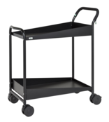 Servicewagen mit Soft-Grip, 2 Ablageflächen, 866 × 455 × 980 mm