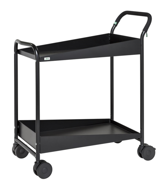 Servicewagen mit Soft-Grip, 2 Ablageflächen, 866 × 455 × 980 mm