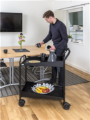 Servicewagen mit Soft-Grip, 2 Ablageflächen, 866 × 455 × 980 mm