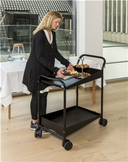 Service trolley TROLLEY Soft grip 2 shelves 866x455x980mm