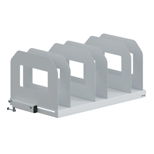 Etagère avec séparateurs pour table d'emballage Etagère avec séparateurs pour table d'emballage