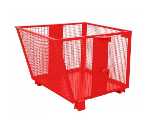 Wire mesh Container BSK-G for light materials 900 Liter for forklift