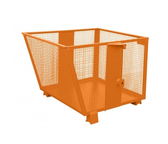 Wire mesh Container BSK-G for light materials 900 Liter for forklift