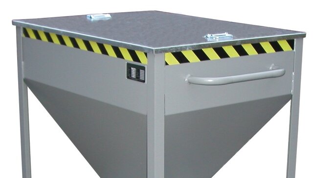 Silocontainer auf Rädern 375 Liter oder 600 Liter Typ SRE mit Gabeltaschen
