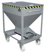 Silocontainer op wielen 375 Liter of 600 Liter  Type SRE inrijdkokers