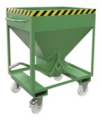 Silocontainer op wielen 375 Liter of 600 Liter  Type SRE inrijdkokers