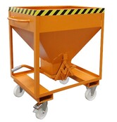 Silocontainer op wielen 375 Liter of 600 Liter  Type SRE inrijdkokers