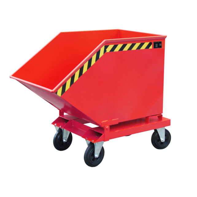 Chip Container 800L Lichtweight KK-model with 4 Rubber Wheels