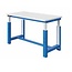 SalesBridges ESD Electrically height-adjustable worktable SI-model industrial blue 300 kg heavy duty