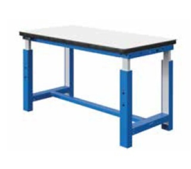 ESD Table de travail à réglage électriquement modèle SI bleu industriel 300 kg heavy duty